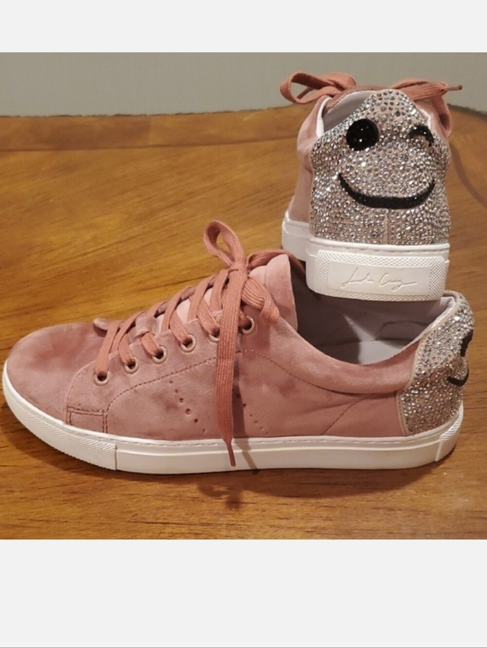 Lola Cruz Velvet And Rhinestone Shoes